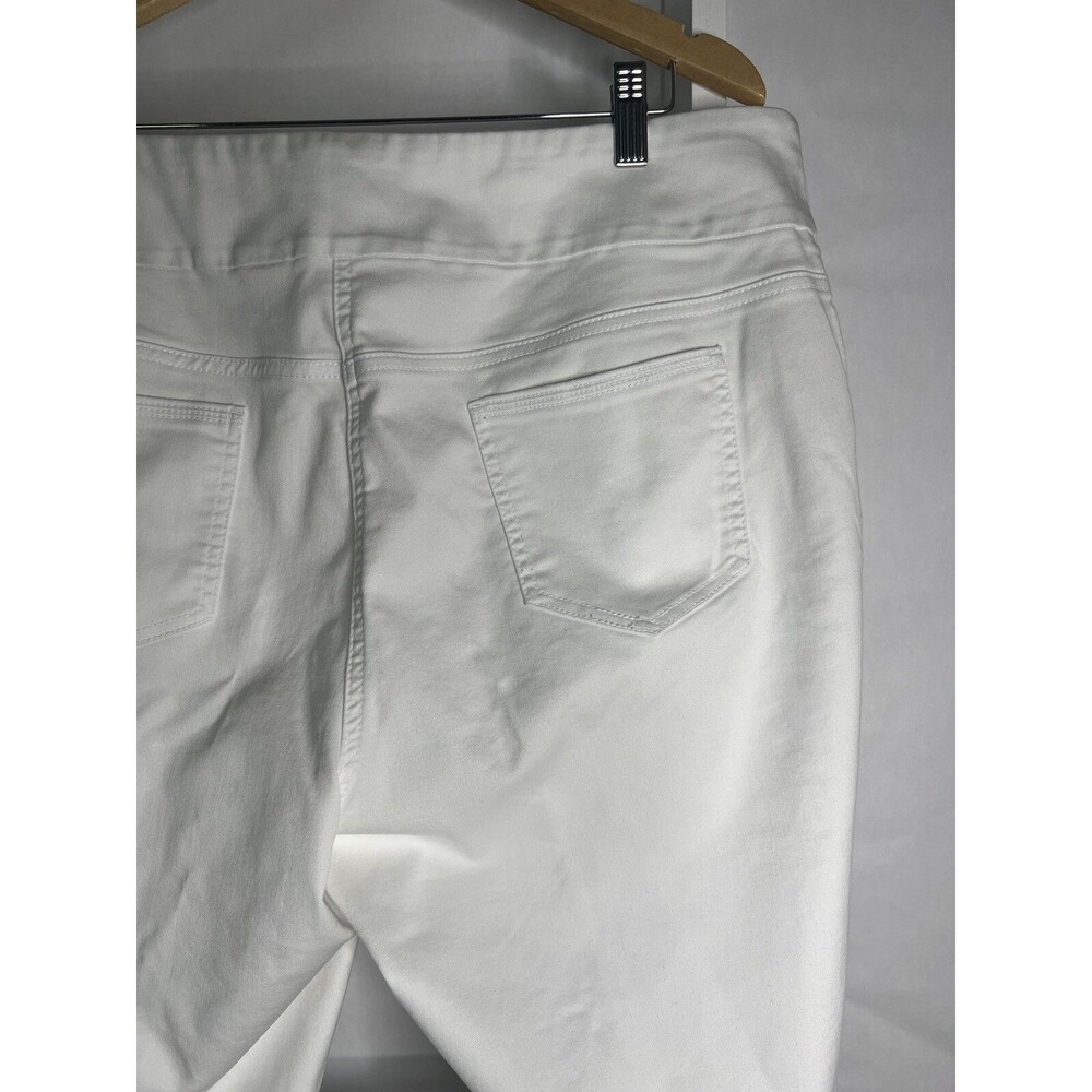 Westbound Woman 20W White Crop Pants Stretch Pockets 21 in Inseam Med Wt Fabric - Picture 11 of 14
